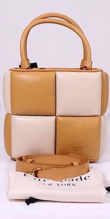 Kate Spade Boxxy Colorblocked Smooth Leather Tote in Bare Multi - Picture 11 of 12